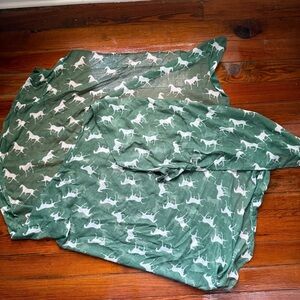 Green Horse Print Scarf